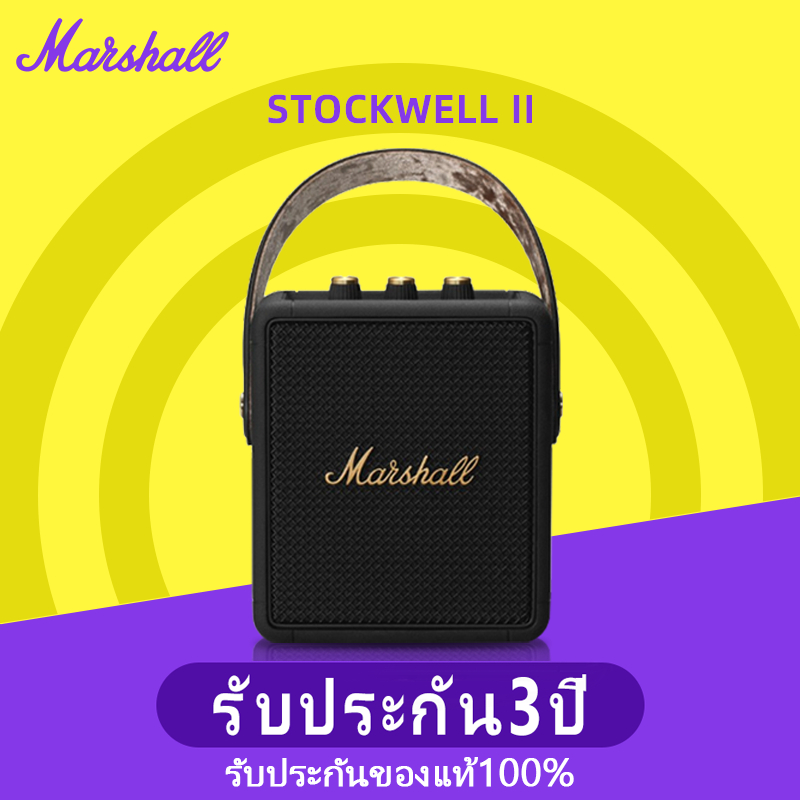 ????1.15????【ของแท้ 100%】มาร์แชลลำโพงสะดวกMarshall Stockwell II Portable Bluetooth Speaker Speaker The Speaker Black IPX4Wate