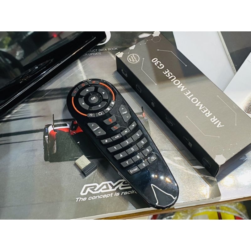 รีโมท จอแอนดรอย G30S Air mouse  มี Gyro เมาส์ไร้สาย 2.4G Wireless Air Mouse Voice Search เชื่อมต่อผ่