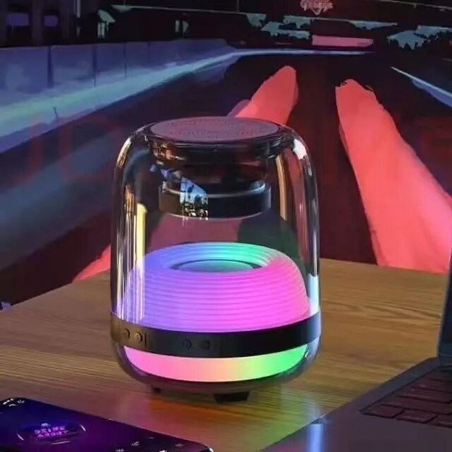 🔊🔊ลำโพงบลูทูธสีดำ รุ่นออร่า L20🌈แสง RGB คุณภาพเสียงระดับ Hi-Fi การเชื่อมต่อไร้สาย พร้อมส่ง‼