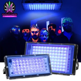 แสง UV 220V ไฟแบล็คไลท์ 50W 100W 150W สปอตไลท์ UV Black Light ไฟสีม่วง ไฟเวที ไฟสปอตไลท์ ไฟ IP66 กันน้ำ