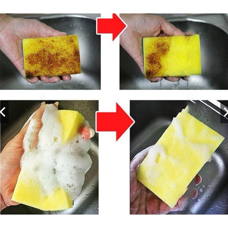 2pcs. ฟองน้ำล้างจาน ทำความสะอาดล้างจาน （T14） - รูปที่ 2