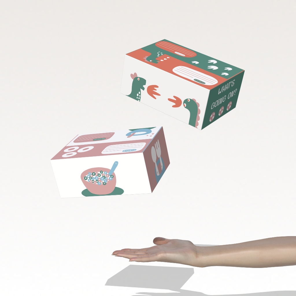 กล่องพัสดุลายซีเรียล+ไดโนเสาร์ เบอร์ 00 (100 ใบ)