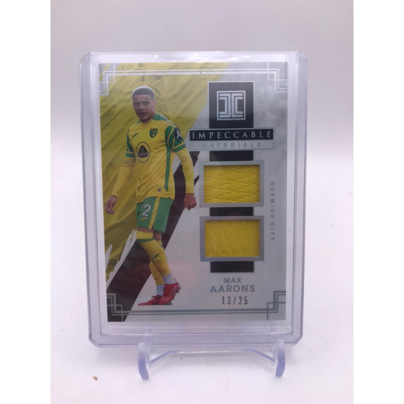 การ์ดนักฟุตบอล MAX AARONS JERSEY PANINI 13/25 IMPECCABLE PREMIER LEAGUE 21-22