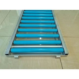 รางลูกกลิ้ง รางเลื่อน รางfree roller กว้าง 40 cmยาว2เมตร(มีหูต่อราง)ลูกกลิ้งdia 34 มม.