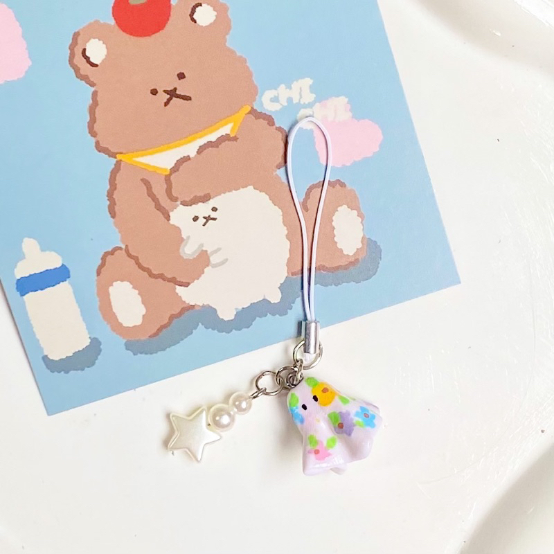 พวงกุญแจดินปั้นน้องโกสฮาโลวีน [พร้อมส่ง]₊˚