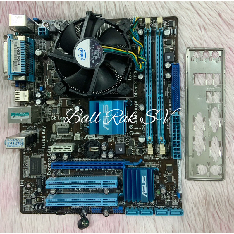 เมนบอร์ด ASUS P5G41T - ML X / LGA775 + พัดลม + ฝา + CPU E5700