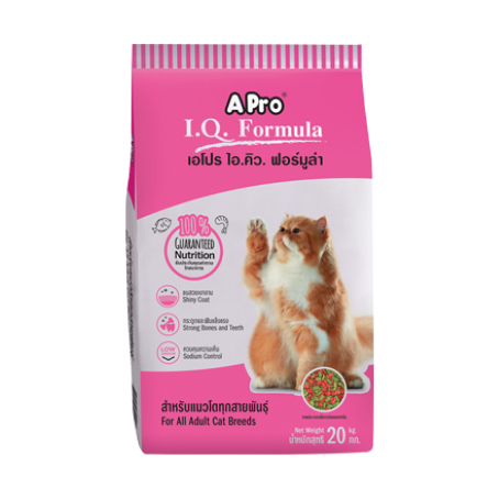 [กระสอบ8กิโลกรัม] อาหารแมว2สี Apro IQ Formula Cat 2Mix อาหารแมวเอโปร2มิกซ์ เขียวแดง กระสอบ8กิโลกรัม