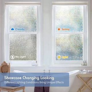 ฟิล์มติดกระจกสูญญากาศ ยาว2เมตร Glass sticker ติดกระจก กันแสงแดด อลเปเปอร์ติดกระจก