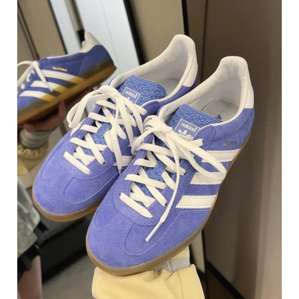 【ของแท้ 100%】adidas originals Gazelle Indoor Blue white brown