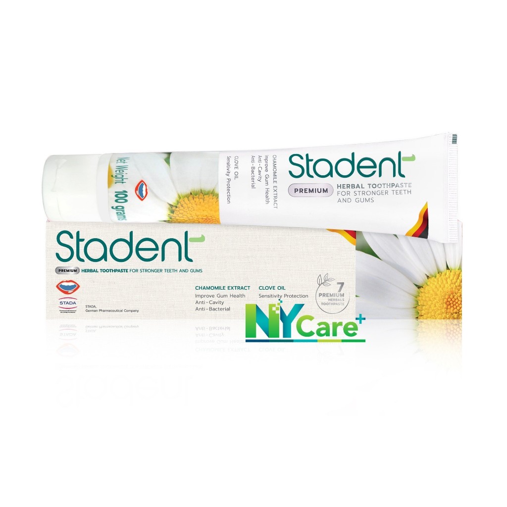 ซื้อ 1 แถม 1 (หมดอายุ 8 ส.ค.68) ยาสีฟันสมุนไพร 7 ชนิด STADENT 100g สตาเด้นท์ คนมีแผลในปาก