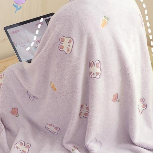 🎊ราคาต่ำสุด🎊มีให้เลือกหลายขนาด ผ้าห่ม ผ้ากํามะหยี่ กระต่ายฤดูใบไม้ร่วงและฤดูหนาวผ้าห่มสักหลาดผ้าห่มเครื่องปรับอากาศ