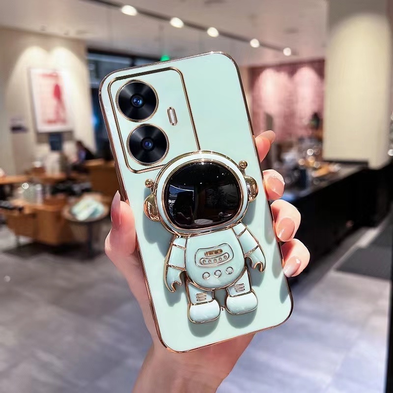 เคส ขาตั้ง เคสอวกาศ ใช้สำหรับ Oppo Realme C55 TPU Case เคสนิ่ม For ออปโป เรียลมีC55