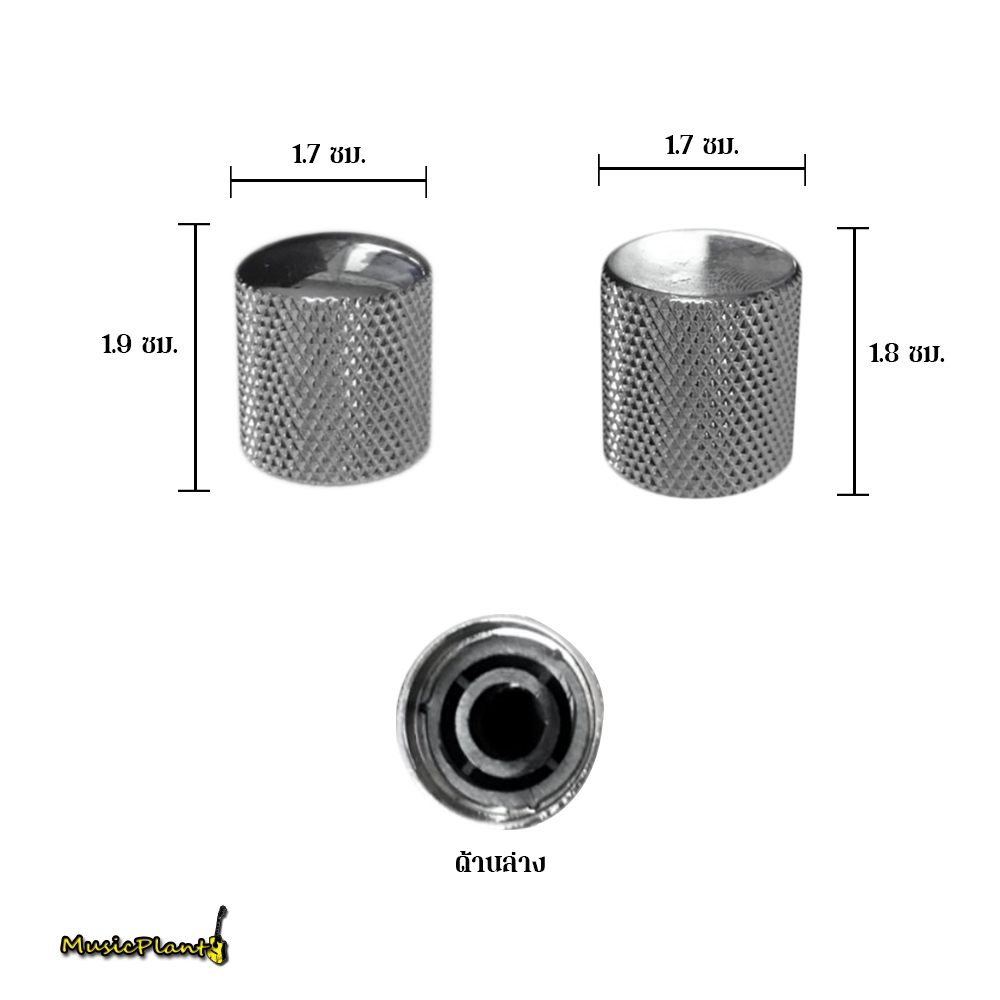 Guitar Knob แบบเหล็ก Chromium