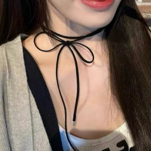 Sebofficial | ✧˖ DIY Necklace สร้อยคอ โชคเกอร์ y2k ｡⋆୨୧˚ ˚ | สร้อยคอเชือกหนังกลับ แบบผูกเอง เชือกหนังชามัวร์