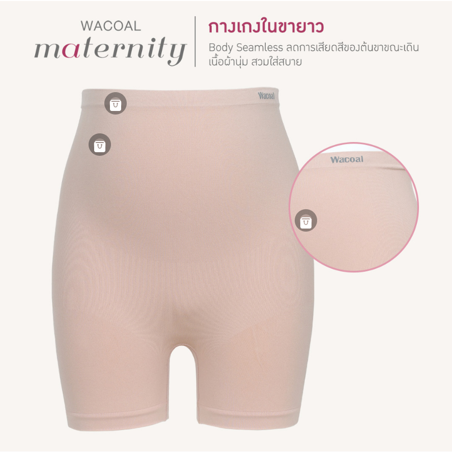 Wacoal Maternity Panty W6M968 กางเกงในคนท้องแบบมีขา
