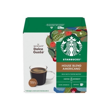 ล็อตใหม่ (x3 กล่อง)STARBUCKS AMERICANO HOUSEBLEND  By NESCAFE DOLCE GUSTO  12แคปซูล/กล่อง**นำเข้าจาก EU*** BBE: 01/2027 รูปที่ 3