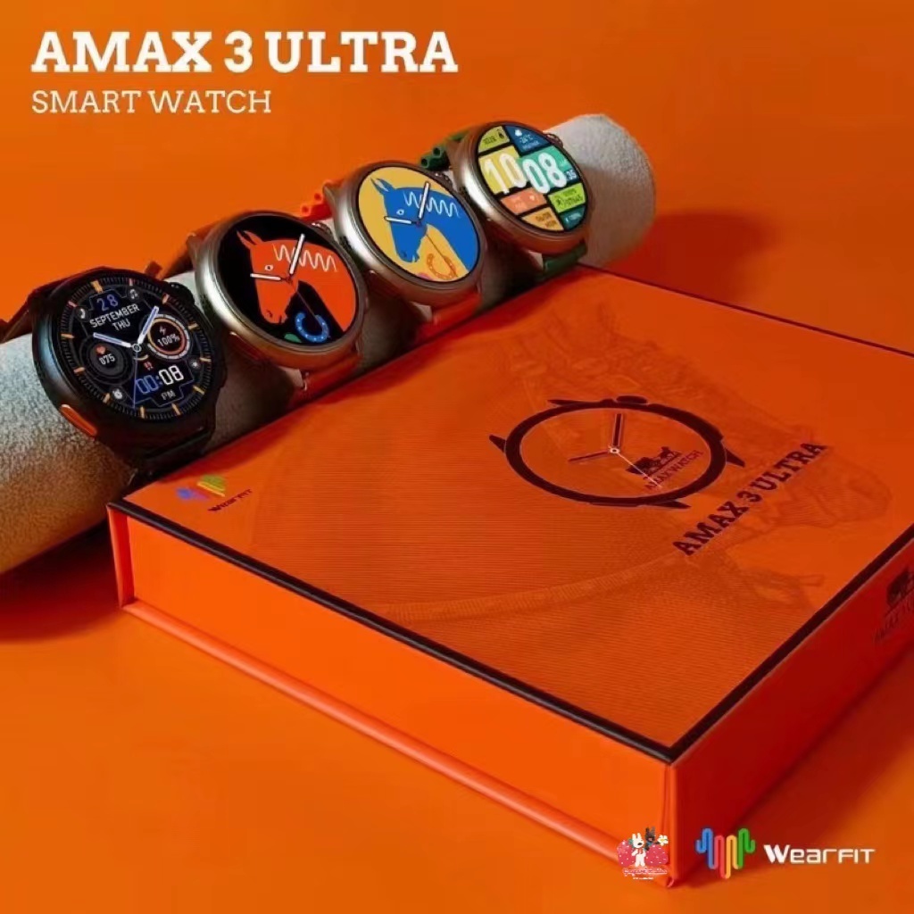 ใหม่ นาฬิกา smart watch HW3 ultra/AMAX3 ultra จอกลม พร้อมส่ง1.52นิ้วหน้าจอสําหรับIos Android