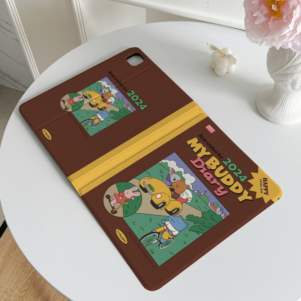 จัดส่งทันที เคสไอแพด pro13 2024 air8 11 gen9 air4 ไดอารี่ปีใหม่ เคสipad air5 Gen8 10.2 Gen11 mini7