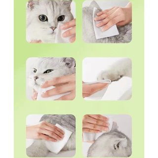 [พร้อมส่ง]ทิชชู่เปียก Pet wipes 80 แผ่น ผ้าเช็ดตาและหูสัตว์เลี้ยง สำหรับเช็ดสัต ว์เลี้ยง ทิชชู่เปียก ทิชชู่หมา