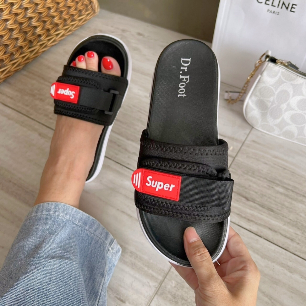 รองเท้าแตะสายคาด ปรับสายได้ สวมใส่สบาย สายคาดนุ่ม พื้นกันลื่น รองเท้าสำหรับคุณผู้ชายและคุณผู้หญิง พร้อมส่ง จาก กทม.