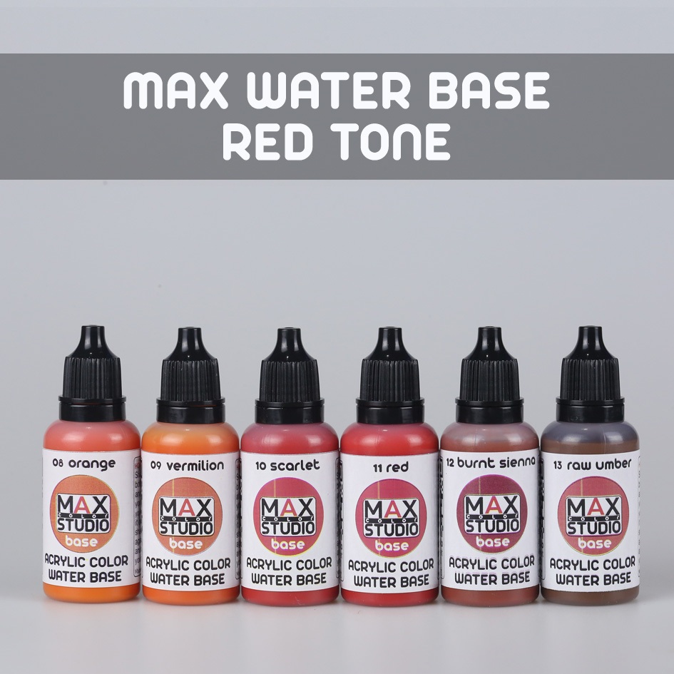 no8-13 MAXCOLOR WATER BASE สีทำโมเดล สูตรน้ำ สำหรับทาและพ่น