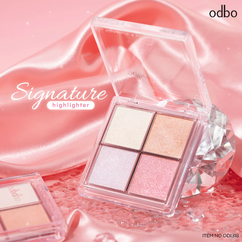 ODBO The New Signature Blusher Palette ไฮไลท์ พาเลทบลัชออน thumbnail 9
