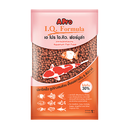 [1kg] อาหารปลาเอโปร อาหารปลาApro IQ Formula สูตรเร่งสี เร่งฌต (สีแดง) ขนาดเม็ดกลาง/ใหญ่ 1กิโลกรัม