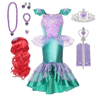 พร้อมส่ง ชุดนางเงือก ชุดเมอเมด ชุดเจ้าหญิงแอเรียล ในThe litt…