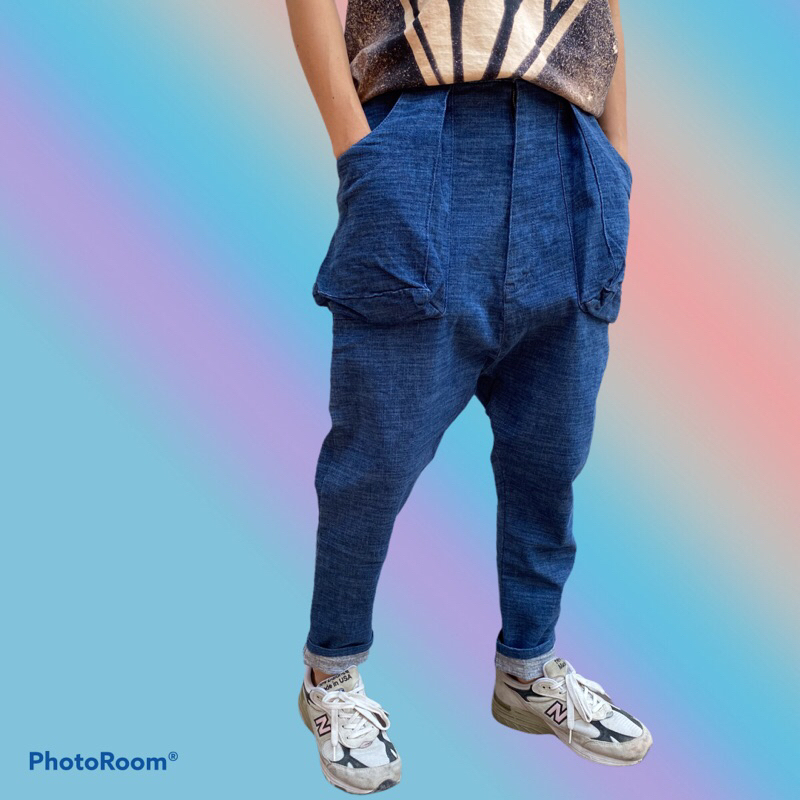 Korea indigo jeans pant
