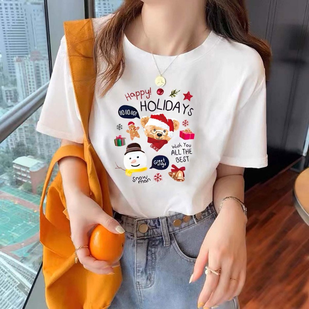 BK-713-SHORT เสื้อยืดแขนสั้นพร้อมส่ง 10สี ลายการ์ตูน ขายดีตามเทรนด์ ลายน่ารัก สีสันสดในน่ารัก ใส่ได้ทั้งหญิงและชาย