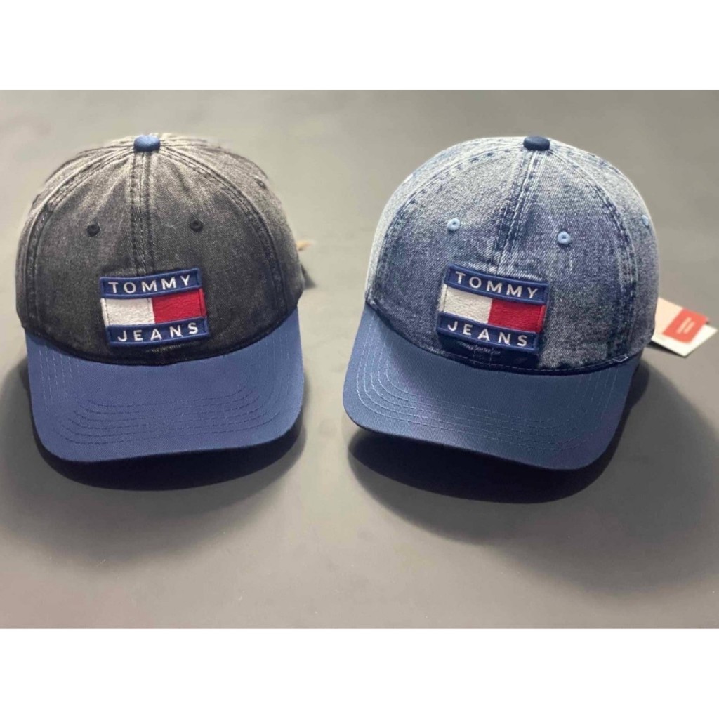 Original brand Tommy Denim Cap หมวกเดนิมของแท้ ยี่ห้อ ทอมมี่ ฮิลฟิเกอร์ จาก USA