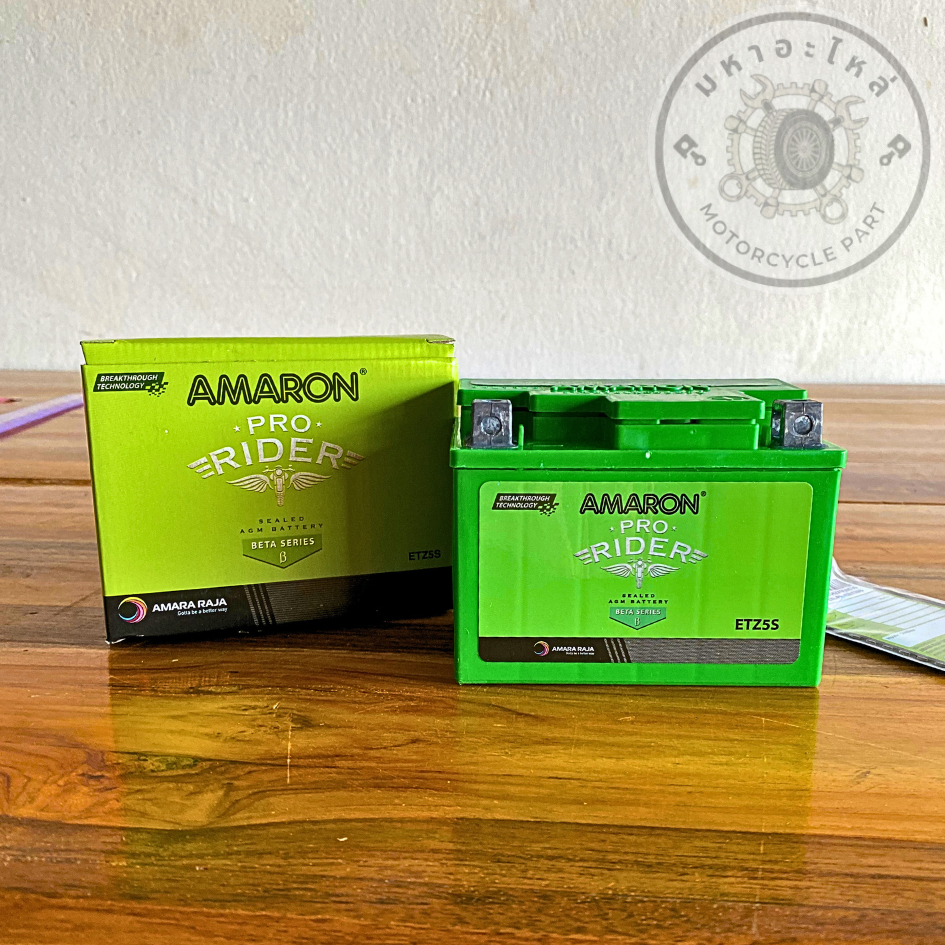แบตเตอรี่ AMARON 5แอมป์ Pro Bike Rider ETZ5S สำหรับมอเตอร์ไซค์ 12ETZ5S