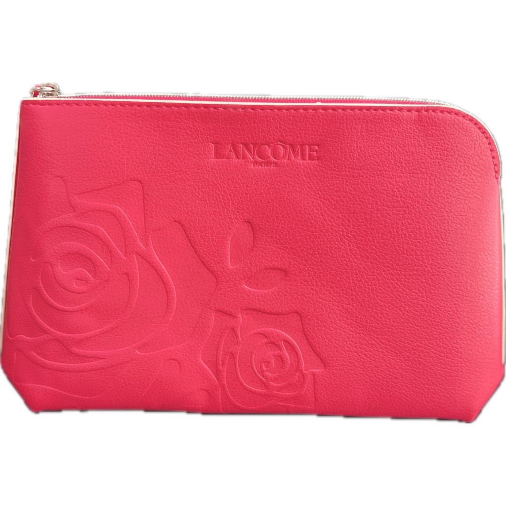 Lancome Paris bag กระเป๋าใส่เครื่องสำอางขนาดเล็ก สีชมพู