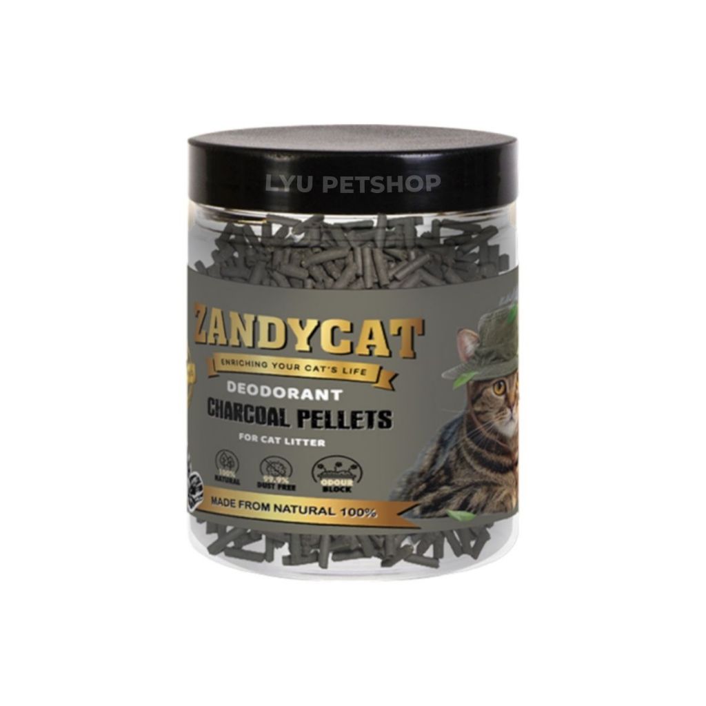 Zandycat Deodorant Charcoal Pellets ถ่านชาร์โคลดิบกลิ่นทรายแมว ขนาด 150 กรัม