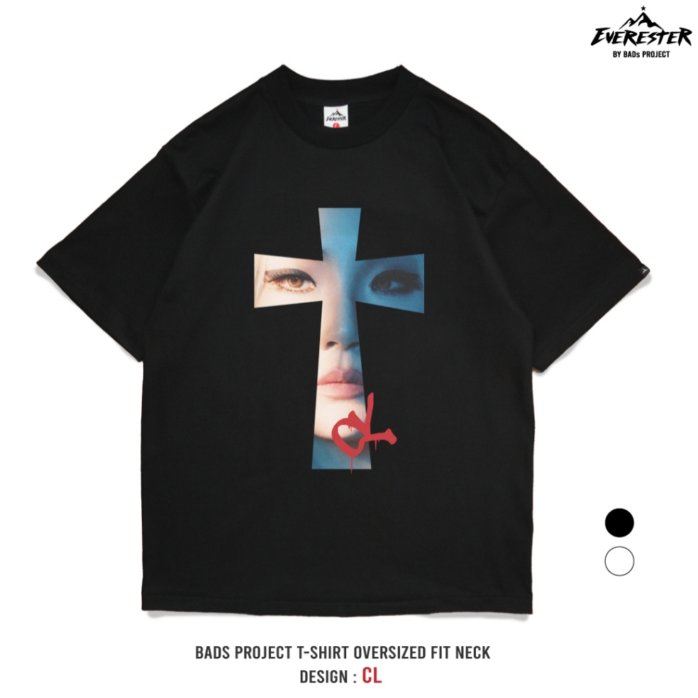 EVERESTER เสื้อคอฟิต อก 44"- 52" Heavy Cotton 100 % / เสื้อยืดผู้ชาย Oversized รุ่น CL / แขนสั้น EXP