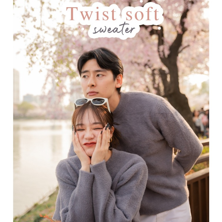 Twist soft sweater สเวตเตอร์ไหมพรมขนมิ้ง ผ้าดีมากๆ ขนนุ่มมากกก : )