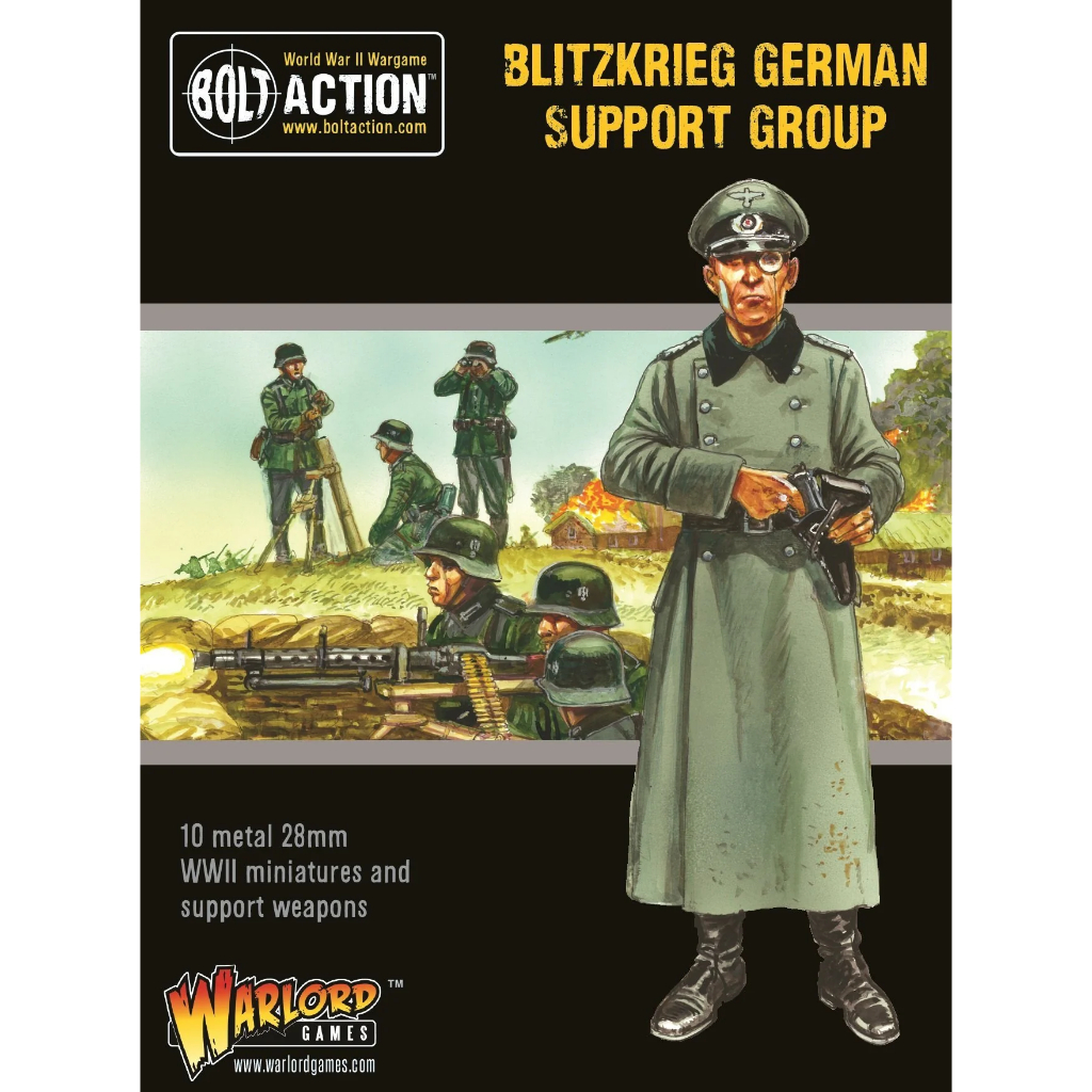 [พร้อมส่ง]WARLORD GAMES:Blitzkrieg German Support Group (HQ, Mortar & MMG)