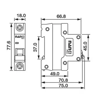 Nano Plus เซอร์กิตเบรกเกอร์ ลูกย่อย Circuit Breaker MCB 1P 6kA นาโน พลัส ขนาด 10A 16A 20A 32A รุ่น PMD31