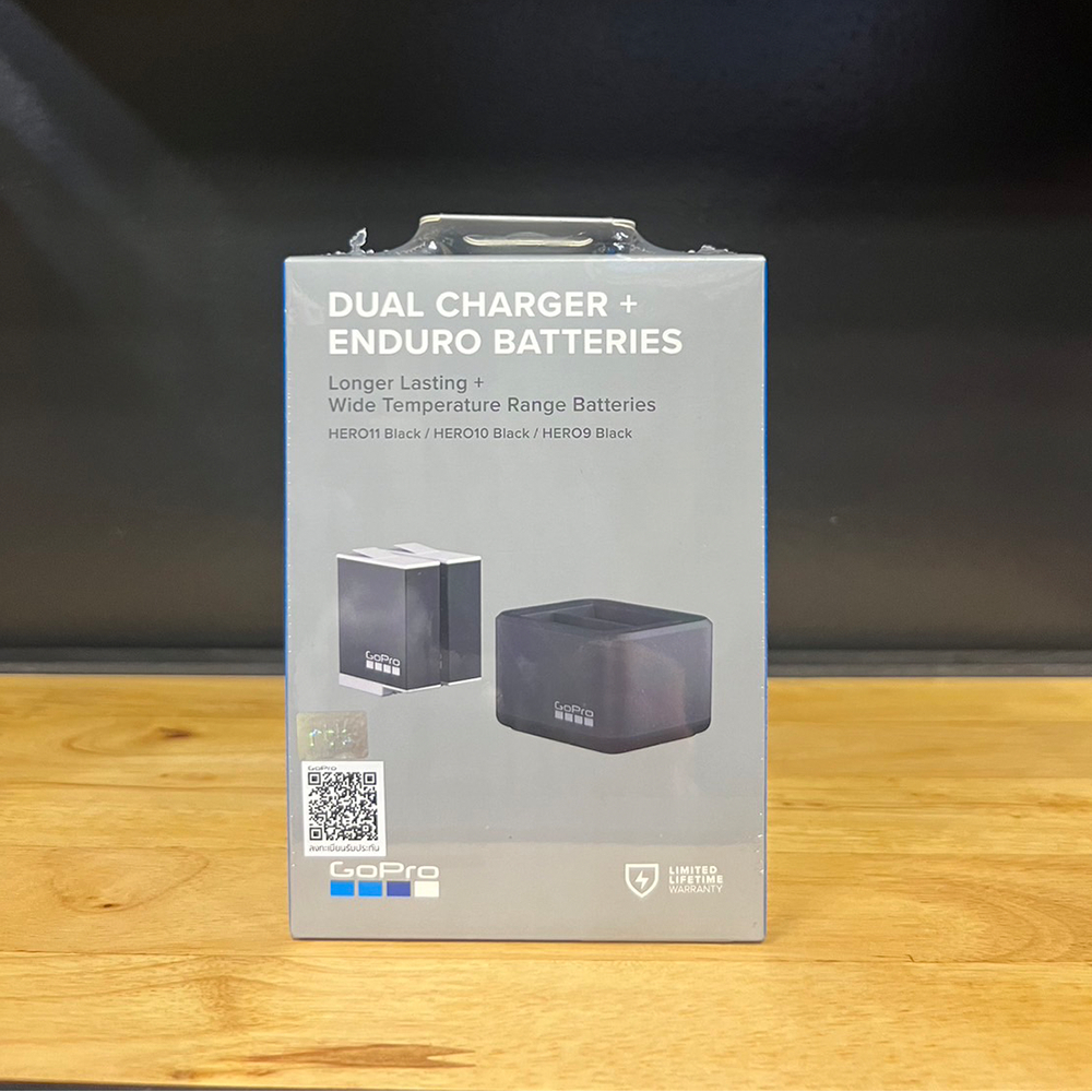 GoPro Enduro Dual Battery Charger + Enduro Batteries 2Pcs แท่นชาร์จโกโปร + แบต Enduro 2 ก้อน GoPro A