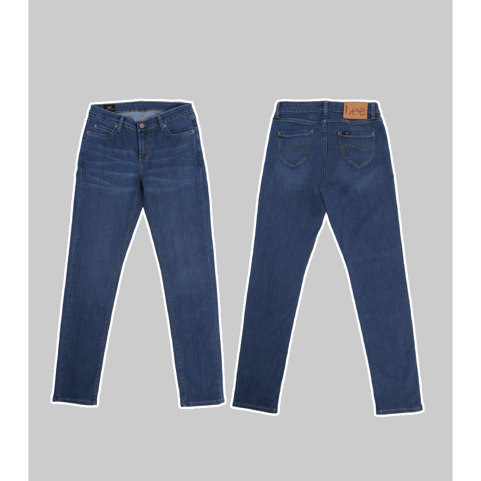 LEE กางเกงยีนส์ ผู้หญิง slim tappered สียีนส์ ของแท้ 100% กางเกงผู้หญิง