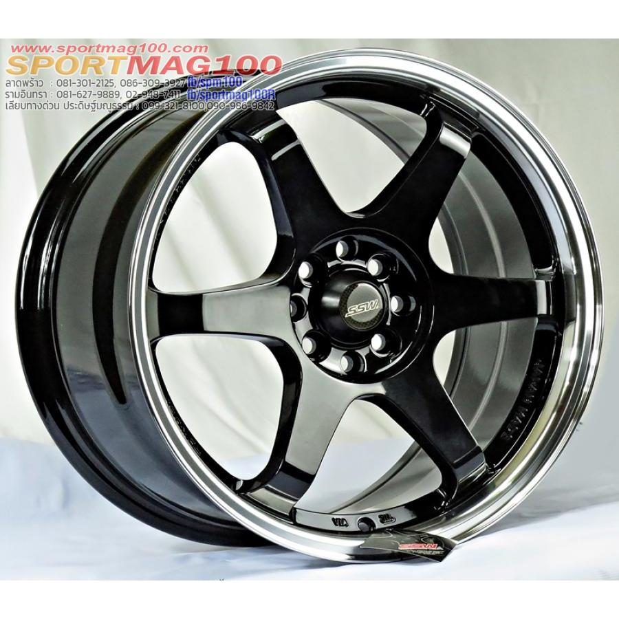 ล้อแม็กซ์ใหม่ SSW TE37 สีดำขอบเงา 7.5-17นิ้ว 4รู100/108 ET38 [19857]