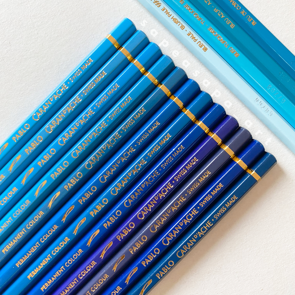 สีไม้แยกแท่ง Caran D’Ache รุ่น Pablo (Part ฟ้า-น้ำเงิน)