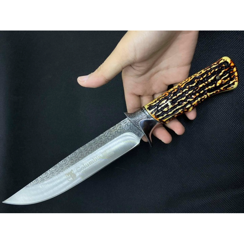 🦊 Columbia Fixed Blade Hunting Knife USA 🇺🇸 SABER no.SA45