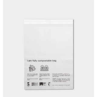 ซองฝากาวแบบขุ่นย่อยสลายได้ biocompostable bag (50 ใบและ100ใบ/แพ็ค) แบบมีลาย gco01