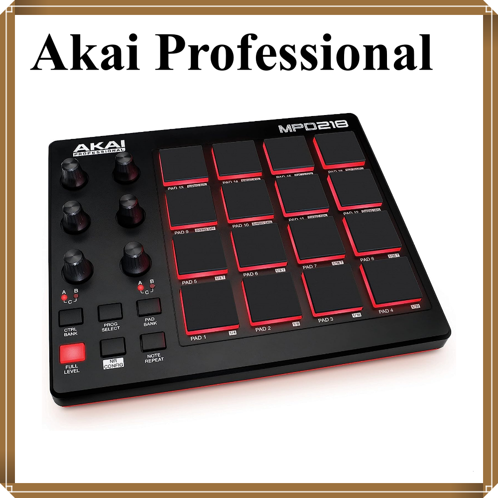 Akai Professional USB MIDI Controller 16 แผ่นซอฟต์แวร์แหล่งเสียงรวม MPD218