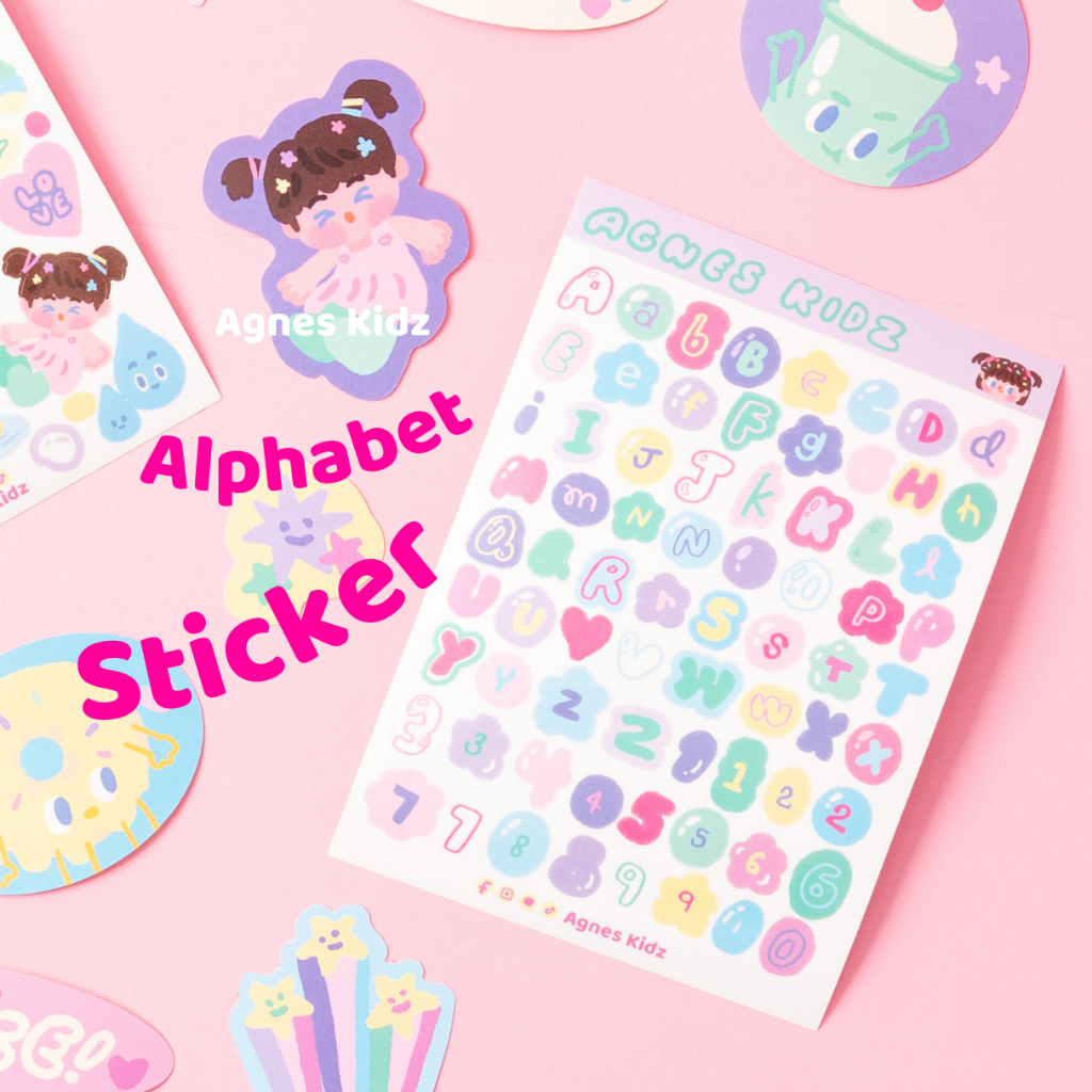 Agnes Kidz | Alphabet Sticker A6 สติกเกอร์ A-Z
