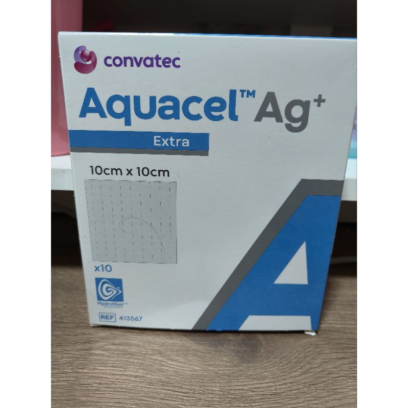 Aquacel Ag+ extra แผ่นปิดแผล แผลกดทับ  ขนาด 10×10cm/1แผ่น