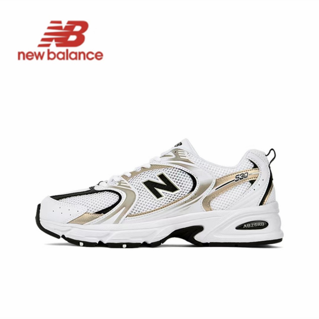 รองเท้าวิ่ง New Balance NB 530 Low-Top 100% สีขาวและสีดํา