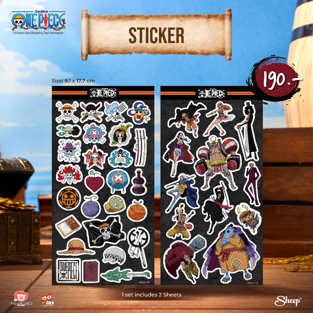 [One Piece Limited Collection ] สติ๊กเกอร์วันพีช [ Sticker One Piece] สำหรับตกแต่ง สติ๊กเกอร์จดโน๊ต กันน้ำ ลิขสิทธิ์แท้