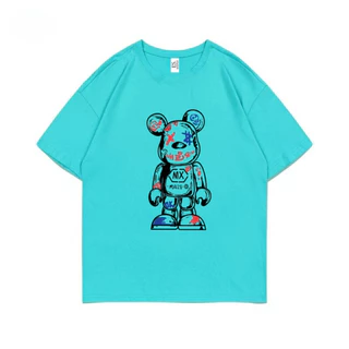ES.SHOP28 เสื้อยืดแขนสั้นแฟชั่น oversized คอกลมผู้หญิง อเวอร์ไซส์เกาหลี ฮิปฮอป แฟชั่นวัยรุ่น วินเทจ ES12